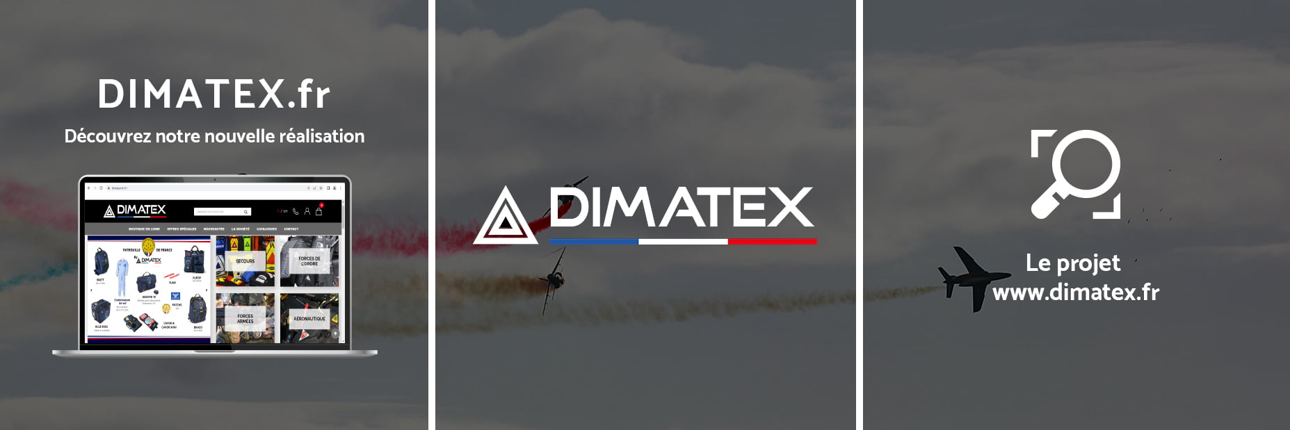 dimatex.fr - Réalisation PrestaShop by S2A Solution - Agence de communication à Genève